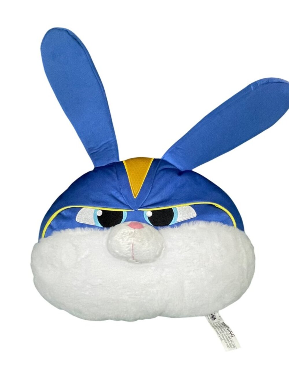 Secret Life of Pets 2 Bunny Plush Pillow With Blue Costume & Fluffy White Face -